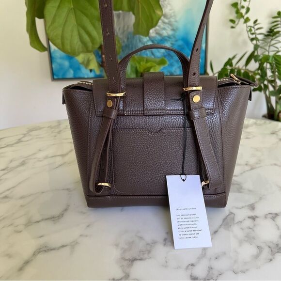 Senreve Mini Maestra Backpack Crossbody Bag Chocolate Brown Dolce Leather main image 12